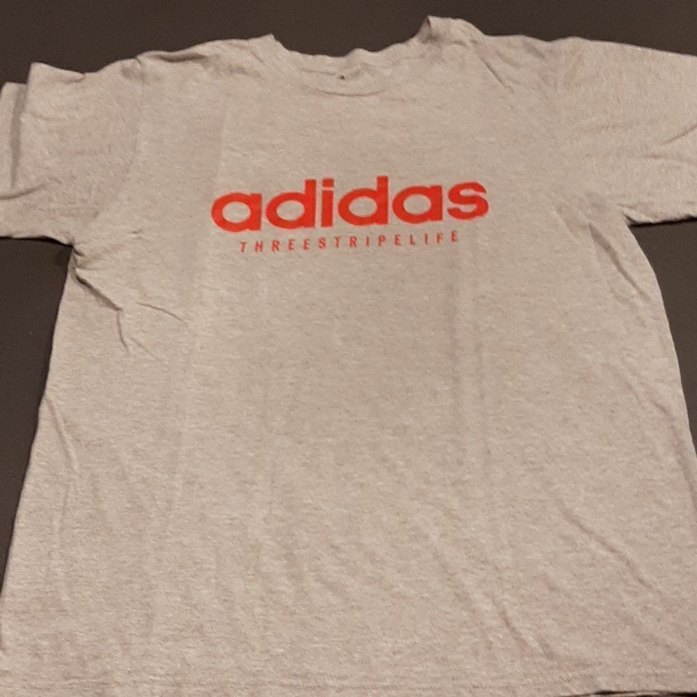 Adidas Gray and Red Tee Shirt